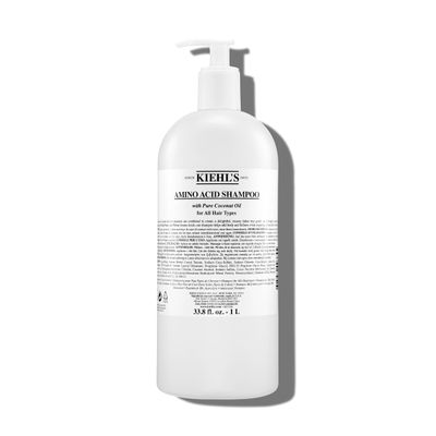 Kiehl&#39;s Amino Acid Shampoo, with Amino Acids and Coconut Oil to Clarify and Cleanse, Helps Strengthen Hair, Prevent Breakage, Suitable for All Hair Types, Paraben-Free - 33.8 fl oz 1 Liter Pump
