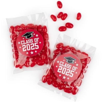 Red Graduation Jelly Bean Candy Bags (10 Pack) - Star Student