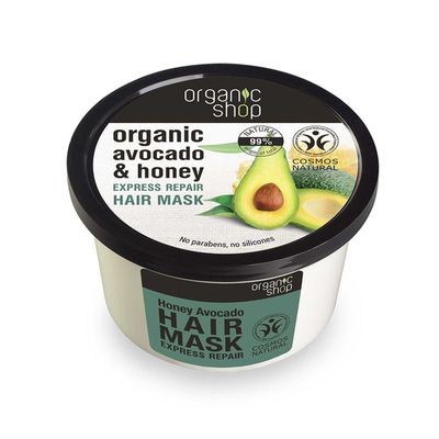 Organic Shop Hair Mask - Avocado Olive Repairing Deep Conditioner, Hydrates, Nourishes Repairs Dry, Damaged Hair, Intensive Hydration All Hair Types. 250 ml