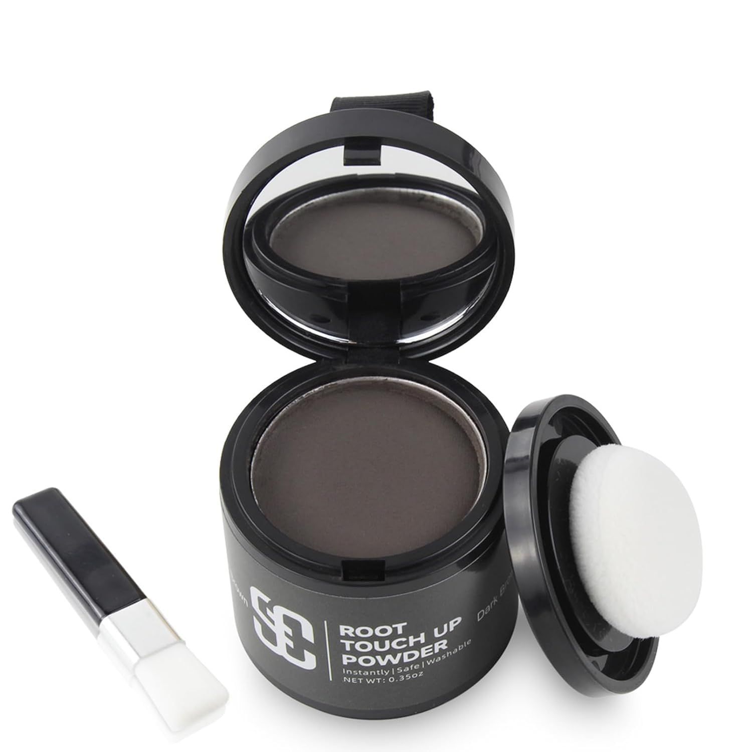 SOVONCARE Instantly Hairline Powder-Maycheer Conceals Gray Hair Loss Shadow Coverage Magic Color Root Touch Up for Women Men Dark Brown 0.35 oz