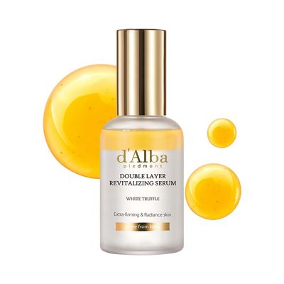 d&#39;alba Piedmont Italian White Truffle Double Layer Revitalizing Serum, 100hr Hydration, Hyaluronic Acid and Centella Asiatica, Skin Firming and Tightening, Long-lasting Korean Skin Care (1.69 fl.oz)