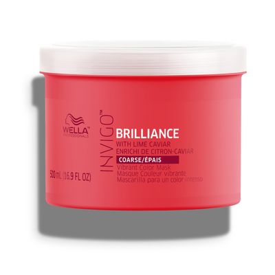 Wella Professionals Invigo Brilliance Hair Mask for Coarse Colored Hair, Conditioning Treatment, Color Vibrancy