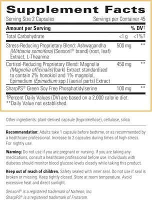 Integrative Therapeutics Cortisol Manager - Allergen-Free - Supplement with Ashwagandha and L-Theanine - Supports Relaxation Calm to Support Restful Sleep - 90 Tablets