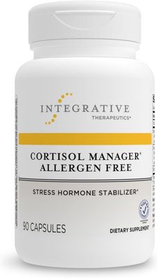 Integrative Therapeutics Cortisol Manager - Allergen-Free - Supplement with Ashwagandha and L-Theanine - Supports Relaxation Calm to Support Restful Sleep - 90 Tablets