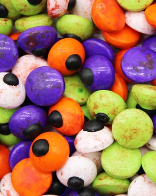 HALF POUND BAG-Assorted Bloody Mini Candy EyeBalls For School Projects 8 Ounce-Edible Hard Candy Eyes For Halloween Or Scary Projects On The Human Body