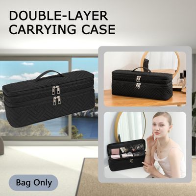 ARLMEGOR Double-Layer Carrying Case Apply to Revlon One-Step Hair Dryer, Travel Bag for Hair VolumizerStyler,Water Resistant Storage Organizer Box,Compatible with FlexStyle Attachment (Bag Only)