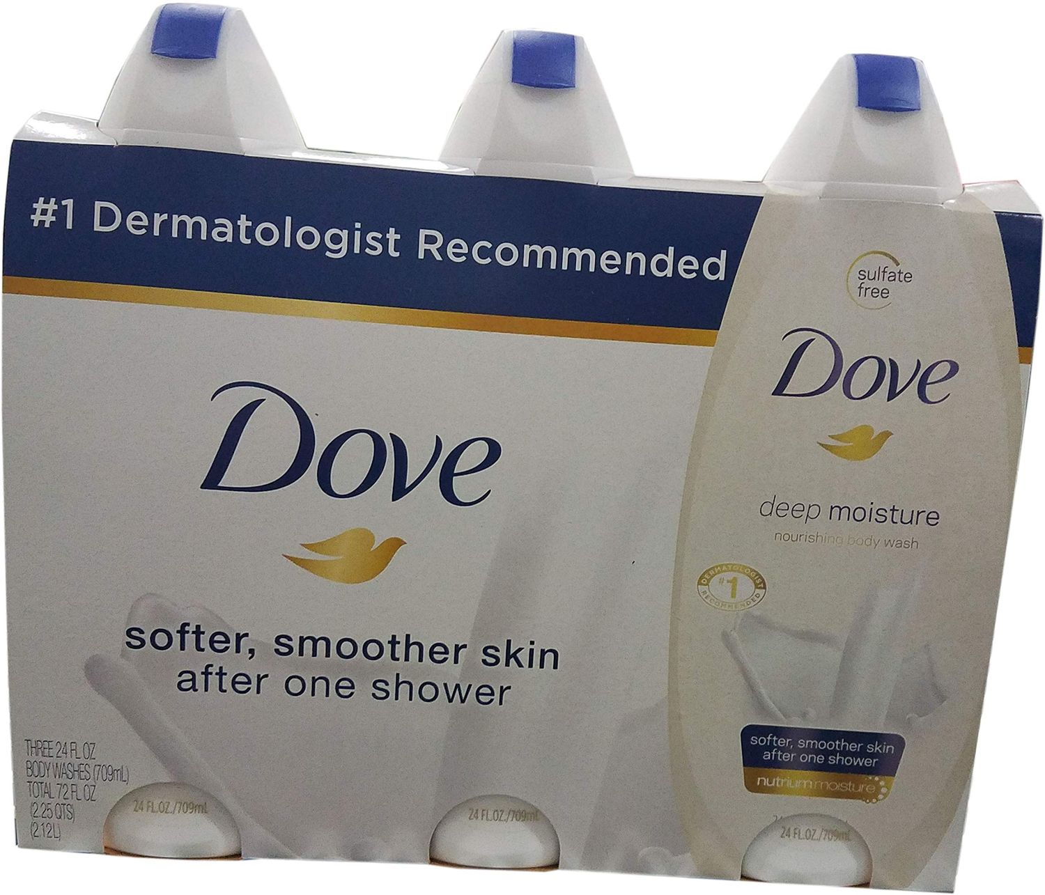 Dove Deep Moisture Body Wash (3 24 Oz Net Wt 72 Oz),, ()