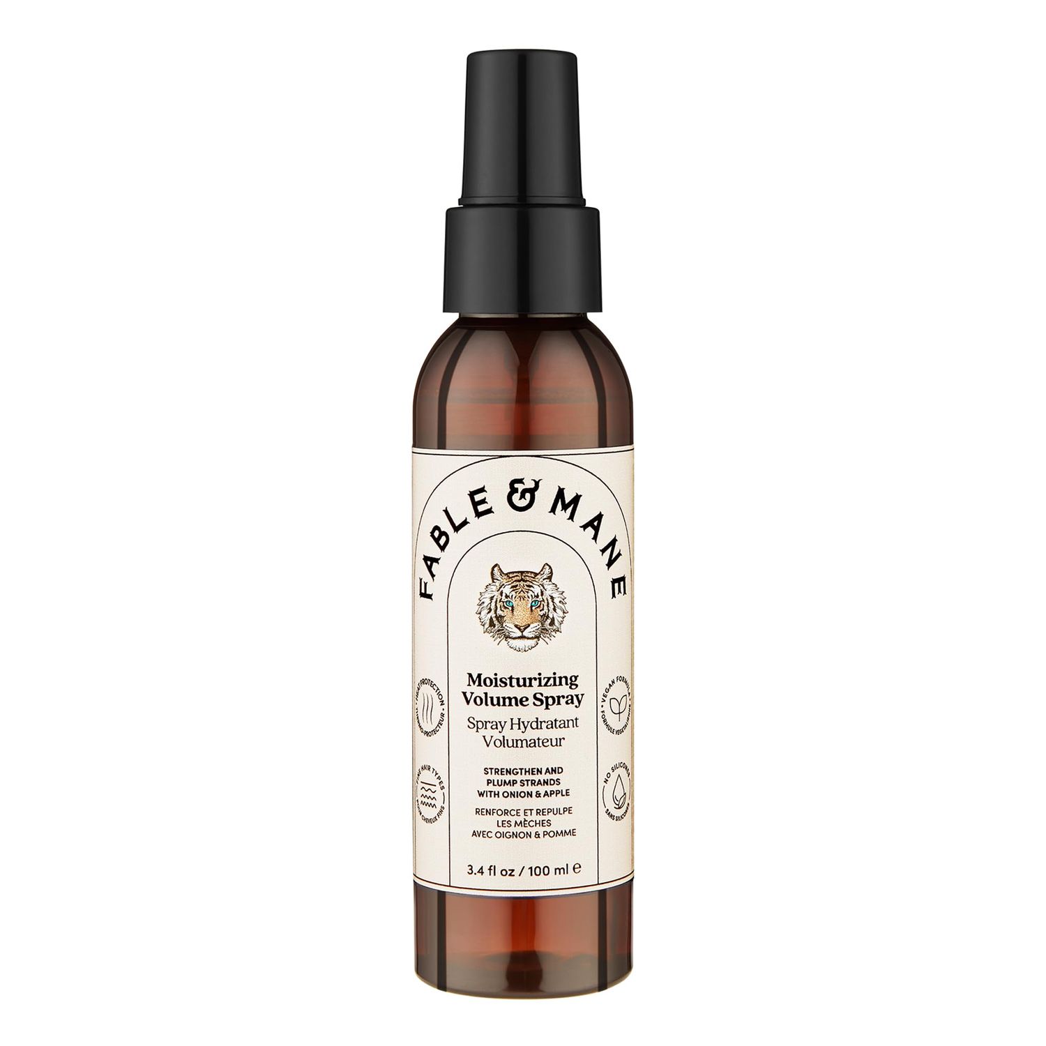 Fable Mane Moisturizing Volume Spray, Softens and Plumps for Thicker, Fuller Hair. Non-sticky, Heat Protection, Root Lift Spray for Fine Hair