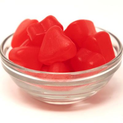 Large Cherry JuJu Hearts 1 pounds JuJube Hearts Cherry Hearts