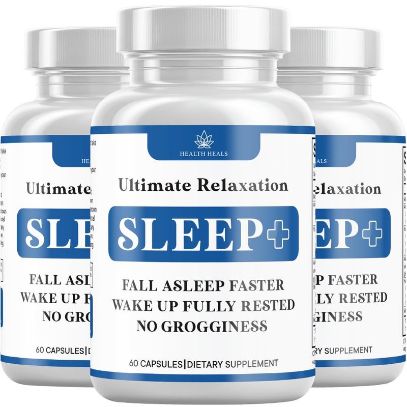 Relaxation Sleep Aid, Natural Non-Habit Forming, Sleep Supplement Developed to Support for Longer Better Sleep, Chamomile, Magnesium, Melatonin, Ashwagandha, GABA, Drug-Free (180 Count)