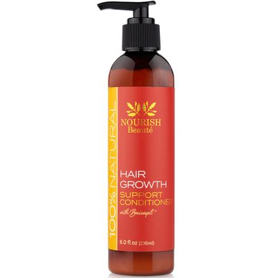 Nourish Beaute Hair Growth Conditioner - All Natural with DHT Blockers, Biotin, Botanicals - All Hair Types, Hair Regrowth Thickening, Hair Loss Treatment for Men Women, No Minoxidil or Drugs