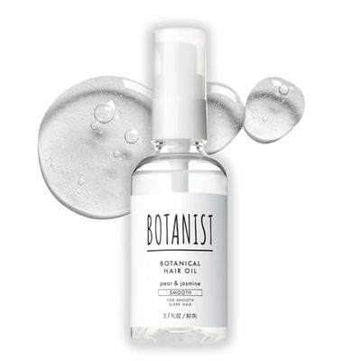BOTANIST Organic Hair Oil for Frizzy, Tangled, Damaged, Dry Hair Women Men, Natural Scalp Hair Oil Spray with Micro-Protein Plant Extracts, Hair Care from Japan, SMOOTH, Pear Jasmine 2.7 Fl Oz
