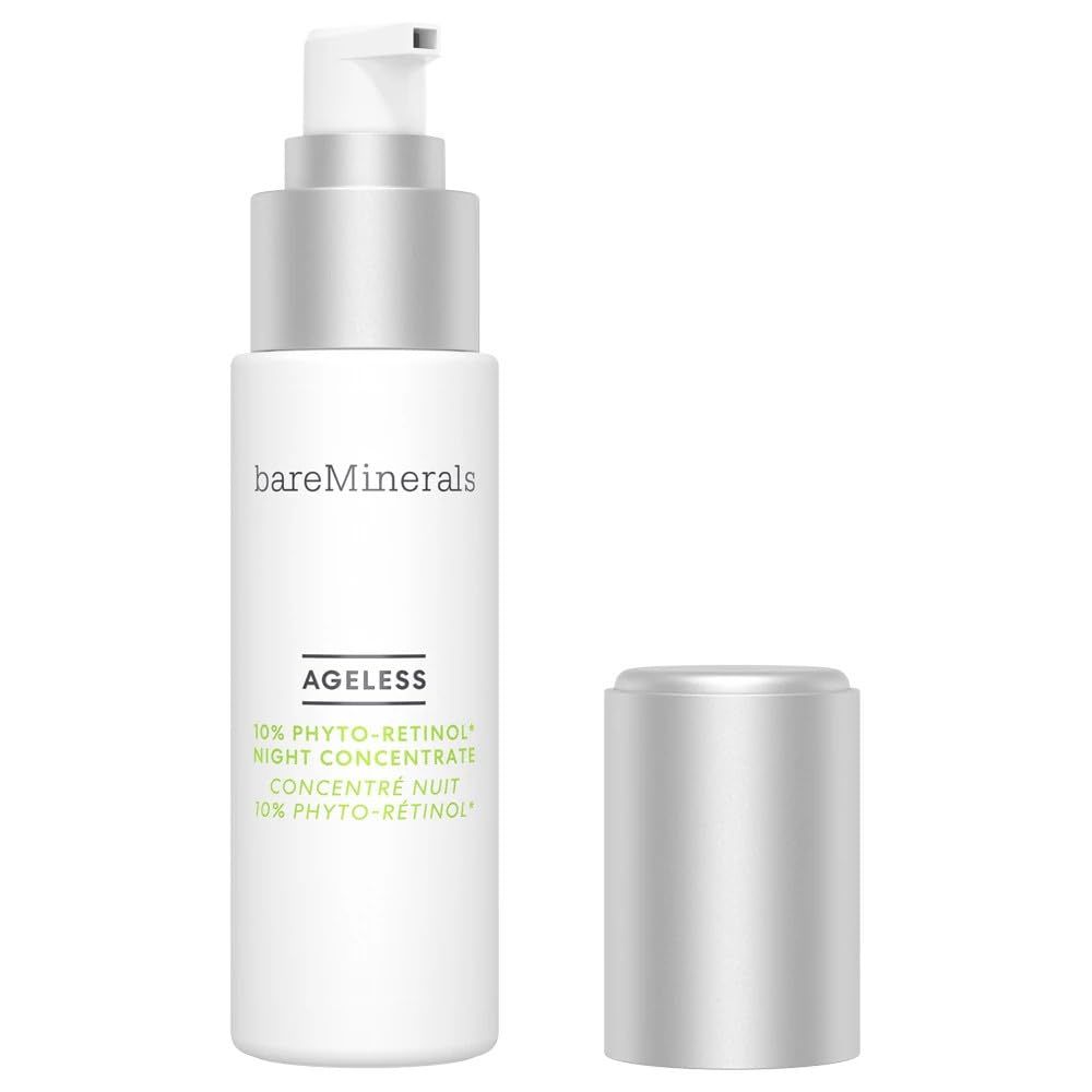 bareMinerals Ageless 10 Phyto-Retinol Night Concentrate with Plant-Based Retinol Alternative Hyaluronic Acid, Anti-Aging Anti Wrinkle Face Cream