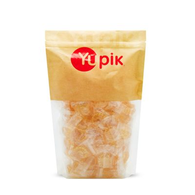 Yupik Honey Barley Sugar Candies, 2.2 lb (35.2 oz), Individually Wrapped Hard Candies, Gluten-Free, Low-Calorie, Fat-Free, Sweet Honey Flavour, Ideal for Snacking Gifting