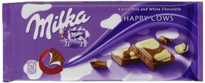 Milka Alpine Milk Chocolate Happy Cow 100 g (Pack of 21)