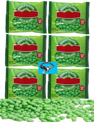 Jelly Beans Pickle Flavor 24oz Total Easter Basket Candy Gifts Egg Hunt Stuffers - Includes PITCHING PIGEON Brand Magnet