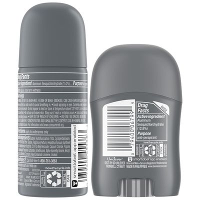 Dove Men Care Clean Comfort Travel Antiperspirants -Mens Antiperspirant Spray Stick, 72H Protection (4 Piece Set)