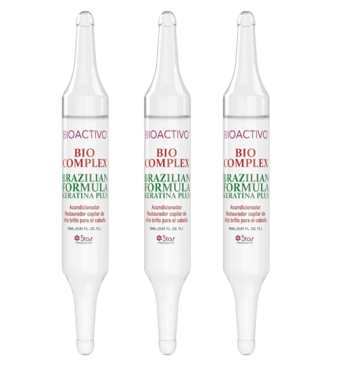 Multi Pack Bio Complex Keratin Dominican Natural Hair Treatment High Shine Conditioner Leave In Hydrating Conditioning Hair Repairing Thickening Hair Growth (Pack of 3)