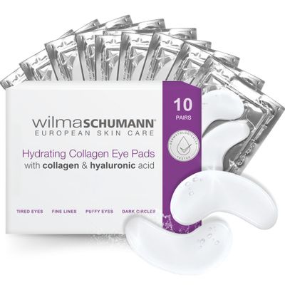 WILMA SCHUMANN Collagen Under Eye Patches, Dark Circle Wrinkles Under Eye Mask, Pack of 10