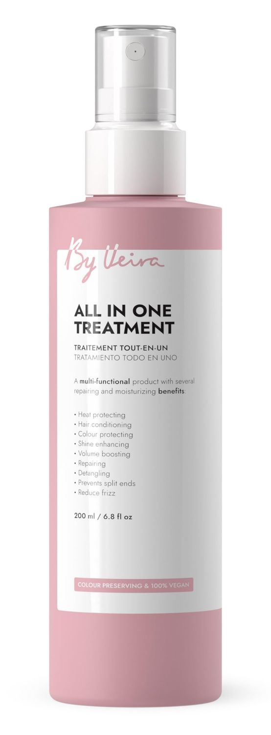 By Veira, All-In-One Treatment 6.8 Fl Oz, HeatUV-protective, Bamboo Sunflower oil for Soft Shiny Hair, Colour preserving 100 vegan