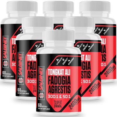 2400mg Fadogia Agrestis Tongkat Ali Supplements - Third Party Tested - 1400mg Fadogia Agrestis 1000mg Tongkat Ali, Maximum Strength, Muscle Mass Athletic Performance, 6 Packs