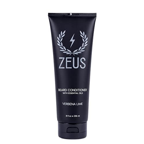 ZEUS Beard Conditioner Wash, Cleansing Moisturizing Beard Wash with Green Tea Natural Ingredients to Soften Facial Hair (Made in USA) Verbena Lime