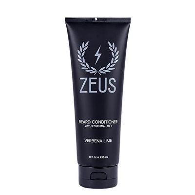 ZEUS Beard Conditioner Wash, Cleansing Moisturizing Beard Wash with Green Tea Natural Ingredients to Soften Facial Hair (Made in USA) Verbena Lime