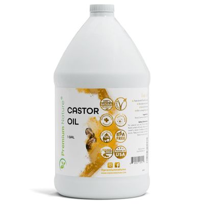 Castor Oil Pure Carrier Oil - Cold Pressed Castor Oil for Essential Oils Mixing Natural Skin Moisturizer Body Face, Eyelash Caster Oil, Eyelashes Eyebrows Lash Hair Growth Serum 1 Gallon