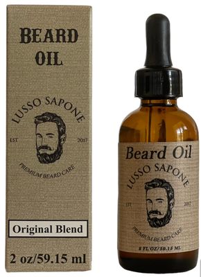 Generic Lusso Sapone 2oz Beard Oil. (Wood Scent) Moisturizes, Softens, and Promotes Growth., Beige