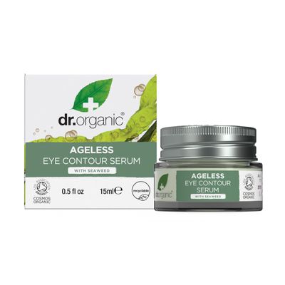Dr. Organic Ageless Eye Contour Serum with Seaweed Smoothing and Firming, Targets Fine Lines, Fragrence Free, Certified Organic, Paraben SLS-free, 15 mL .5 fl oz