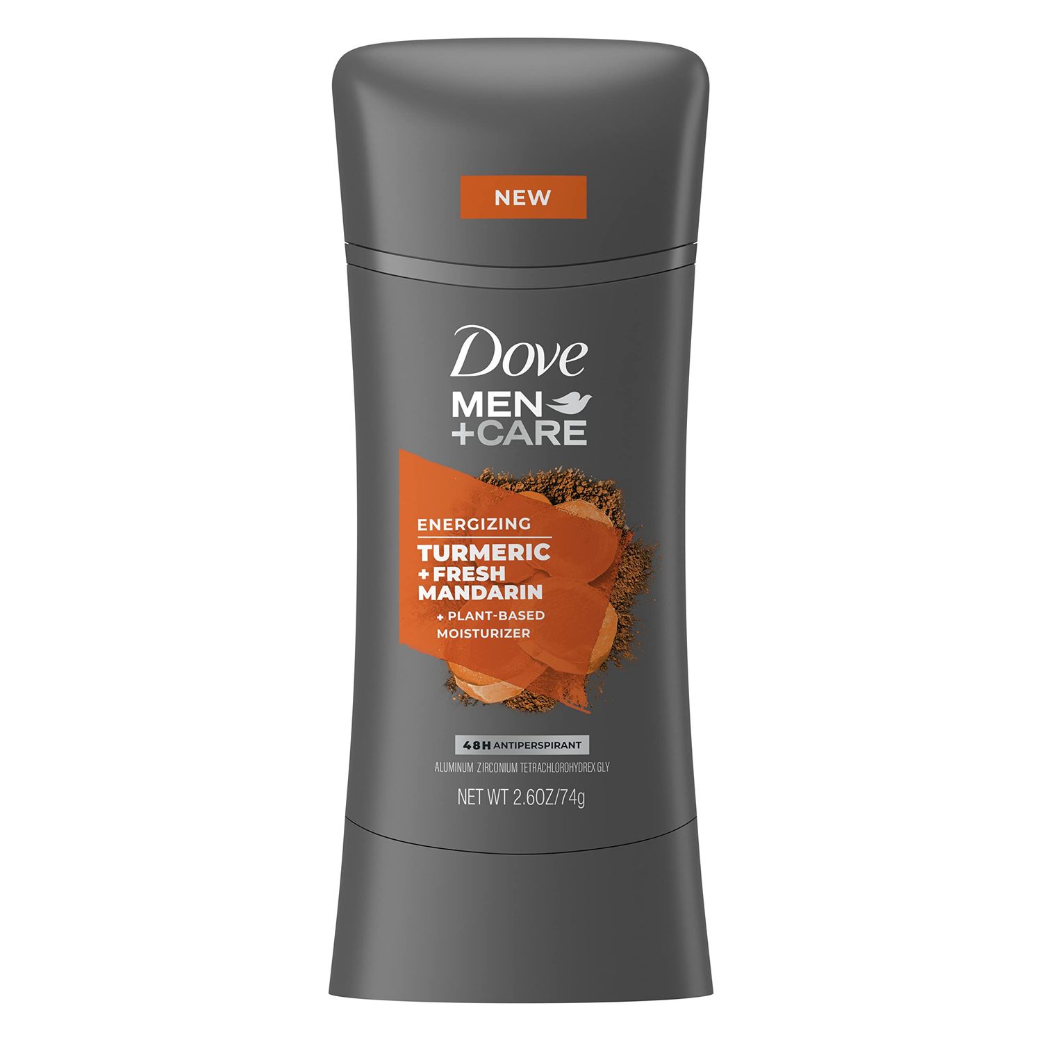 Dove MenCare Antiperspirant Deodorant Turmeric and Fresh Mandarin Natural Inspired Deodorant for Men 2.6 oz