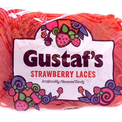 Strawberry Laces Bulk Red Licorice Candy Fruity Chewy Strings Imported European Treats 2 lbs(Pack of 3)