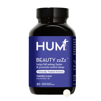HUM Beauty zzZz - Melatonin Sleep Supplement with Blend of Vitamin B6 Calcium - Non-GMO, Gluten-Free, Vegan (30 Tablets)