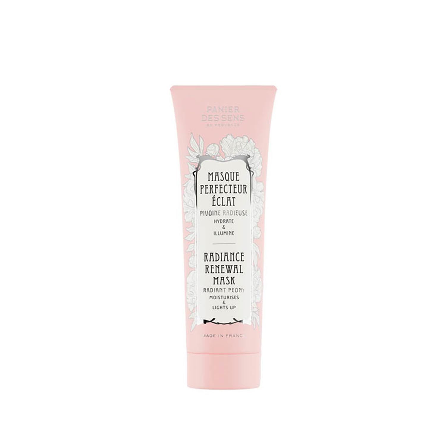 Panier des Sens - Face Mask Hydration Radiance - with Hyaluronic Acid Pink Clay Rose Oil - Hydrating Face Mask for Women Made in France - Face Mask Skin Care 98 Natural Ingredients - 2.5 floz