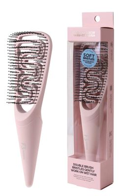 F3 Systems, Tension Massage Detangling Brush - Soft Flexible Bristles, Scalp Massager, Knot Tangle Remover for Wet Dry Hair, Adults Kids