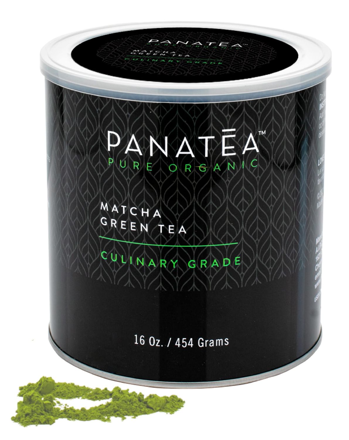 PANATEA Certified Organic Matcha Green Tea Powder 1 LB 100 Pure Premium Culinary Grade Matcha Lattes, Smoothies, Baking 16 Oz Tin