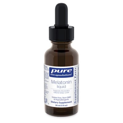 Pure Encapsulations Melatonin Liquid Hypoallergenic Supplement Supports The Body&#39;s Natural Sleep Cycle 1 fl. oz.