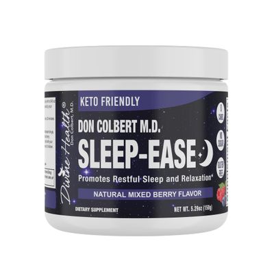 Divine Health Sleep-Ease Sugar Free Mixed Berry Flavor KSM-66 Ashwaghanda 5-htp 5mg Melatonin Lemon Balm L-Theanine 5.29 oz