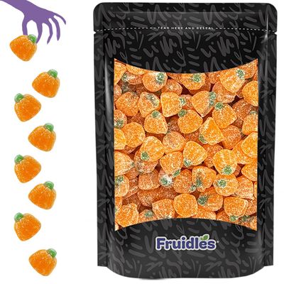 Fruidles Halloween Fancy Jelly Pumpkins, Delicious Gummy Candy, Gluten-Free, Fun and Festive Holiday Snacking, Party Favor (Half-Pound)