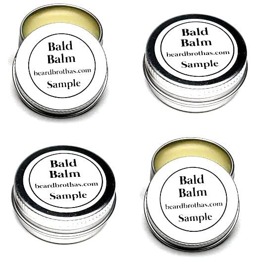 Bald Head Balm Moisturizer. Multi-Scent Sampler. 9 Half Ounce Containers of Our Scent Collection. Shines, Moisturizes, and Protects the Scalp.
