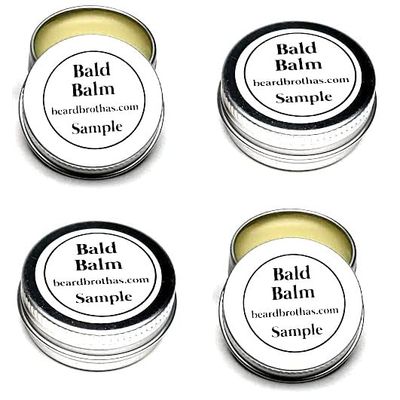 Bald Head Balm Moisturizer. Multi-Scent Sampler. 9 Half Ounce Containers of Our Scent Collection. Shines, Moisturizes, and Protects the Scalp.