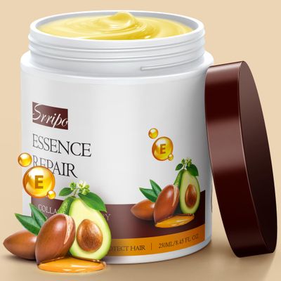 Srripo Salon Quality Hair Mask for Deep Conditioning, Restorative Treatment with 8 Hydrolyzed keratin Natural Oils, Karsell Collagen Conditioner Repair Damaged Hair,Calendula Hair Care for All Types