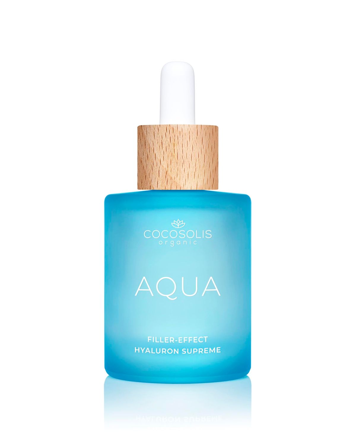 COCOSOLIS AQUA Filler-Effect Hyaluron Supreme facial serum with 8 types of hyaluronic acid and Aquaxyl, vegan anti-age day care with ultra hydration