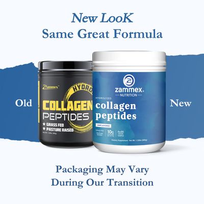 Zammex Premium Collagen Peptides Powder Unflavored,Hydrolyzed Proteins Types I III, Supports Hair, Skin, Nails, Joints, Grass Fed, Non-GMO, Gluten-Free,Paleo Keto Friendly,60 Servings