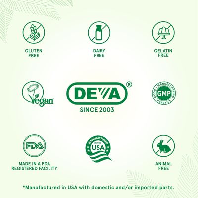 DEVA Vegan Glucosamine MSM Chondroitin Turmeric, CMO, Boswellia, Hyaluronic Acid More, Improved Non-Animal Formula, 90 Tablets