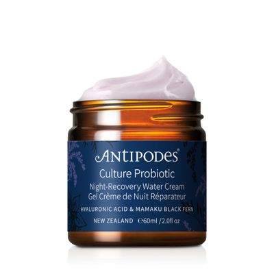ANTIPODES Culture Probiotic Night Recovery Water Cream ? Facial Moisturizer with Hyaluronic Acid Probiotics for Calm, Clear, Hydrated Skin ? Dry Skin Stressed Skin ? 60ml, 2 fl. oz