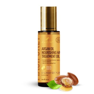 MagiForet Hair Serum, Hair Oil with Argan, Avocado, Jojoba and Camellia Seed oils for Dry Damaged Hair, Frizz Control, Shine, Nourishment, Heat UV Protection