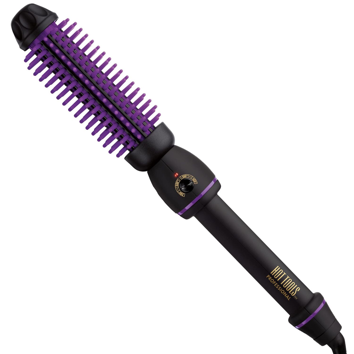 Hot Tools Pro Artist Heated Silicone Bristle Brush Styler Helps create Volume and Fullness (1 in), 1146