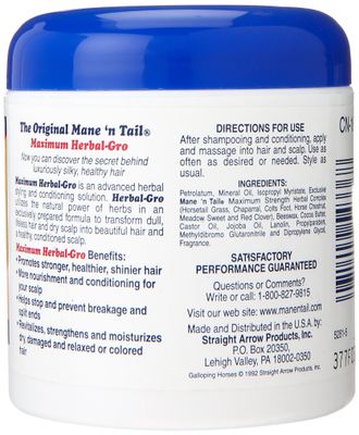 Mane 'n Tail Herbal Gro NATURAL CONDITIONER FOR HAIR SCALP Pomade 5.5 Ounce
