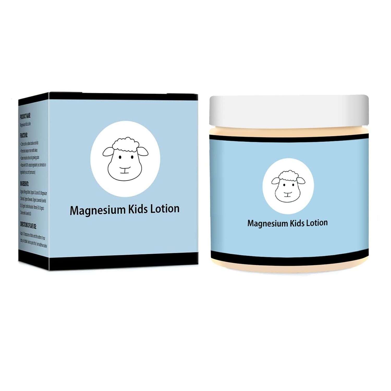 ANRUI Magnesium Lotion for Kids, Magnesium Lotion for Sleep Kids, Topical Magnesium Cream Helps Kids Stay Calm at Bedtime and During The Night,Magnesium Lotion for Kids - Without Melatonin4 oz